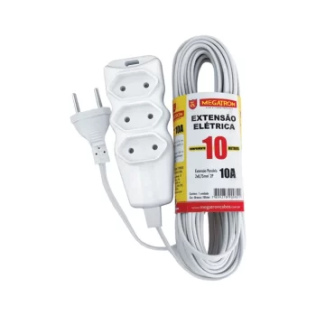EXTENSÃO CABO PL 2X0,75 10 METROS BRANCA 103 – MEGATRON