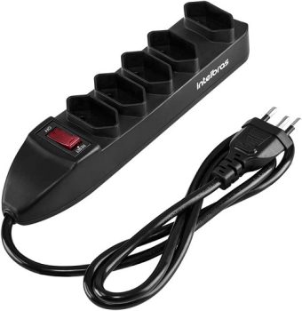 Protetor Eletrônico Intelbras com 5 tomadas EPE 1005 Preto