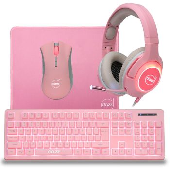 Combo Gamer 4 em 1 Dazz Serie M – Rosa