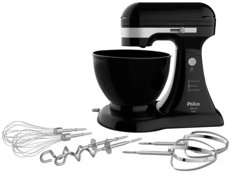 Batedeira Portátil Preta 500W PBT510P – 4 Velocidades