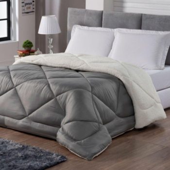 Coberdrom Sherpa Casal Tipo Lã de Carneiro Quentinho Dupla Face 2 em 1 Casa Dona