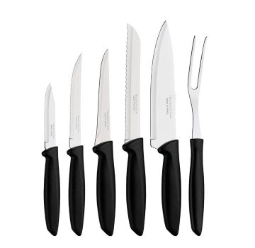 Jogo Facas Inox 6 peças Plenus Preto – Tramontina