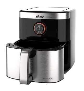 Fritadeira Oster Sem Óleo 2 em 1 Black, 4,8L, 110V, Inox/Preto, 1500W, OFRT660