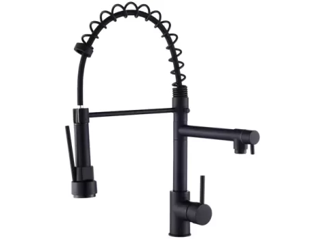 Torneira para Cozinha Gourmet de Mesa Dupla Saída – Monocomando Preta Nell YL-03