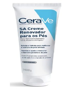 CeraVe, Creme Renovador de Pés, com Ácido Salicílico e ação esfoliante, 88ml