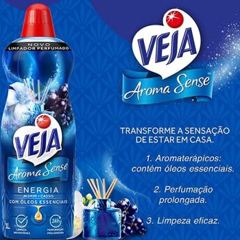 Limpador Perfumado Veja Aroma Sense Energia 2L com óleos essenciais