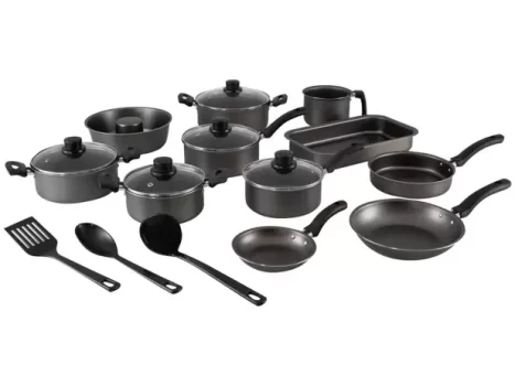 Jogo de Panelas Eirilar Antiaderente de Alumínio – Grafite 14 Peças Especial