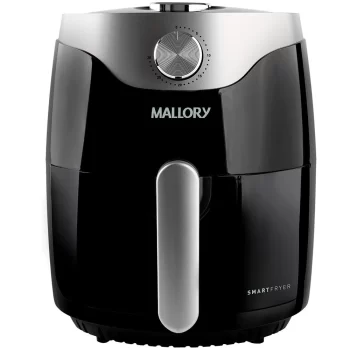 Fritadeira Elétrica Sem Óleo Air Fryer Mallory Smart Fryer 3L – Preta/Prata