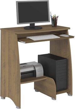 Mesa para Computador com prateleira retrátil PIXEL cor Pinho – Artely