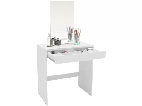 Penteadeira com Espelho 1 Gaveta – Politorno Móveis Kansas