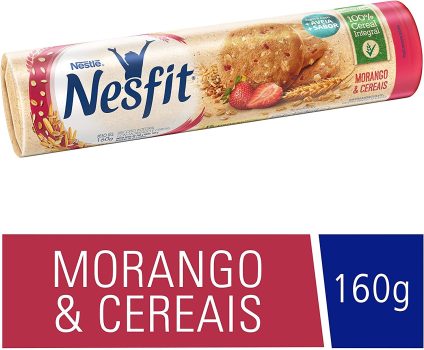 Nesfit, Biscoito, Morango e Cereais, 160g