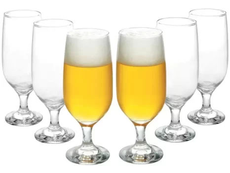 Conjunto de Taças de Vidro para Cerveja 6 Peças – 300ml Nadir Floripa 7732