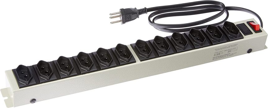 Filtro de Linha Power Line de 12 tomadas em Gabinete Metálico, Multicraft, PL12T