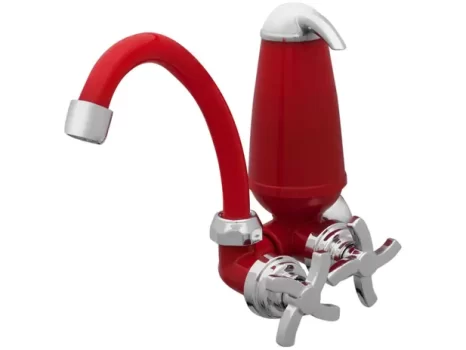 Torneira com Filtro para Cozinha Acquabios – de Parede Color Acqua E05 Vermelha