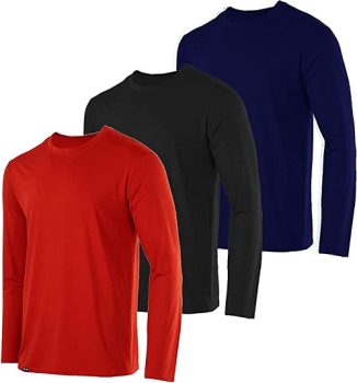 Kit com 3 Camisetas Básicas Masculinas Manga Longa T-Shirt