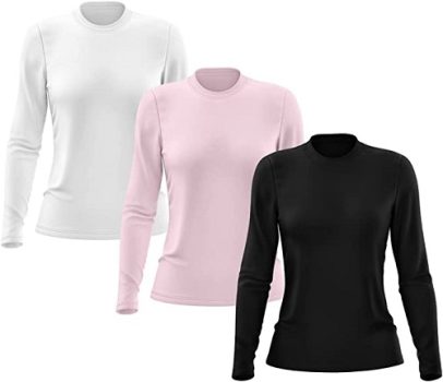 Kit 3 Camisetas Feminina Manga Longa Proteção Solar UV 50