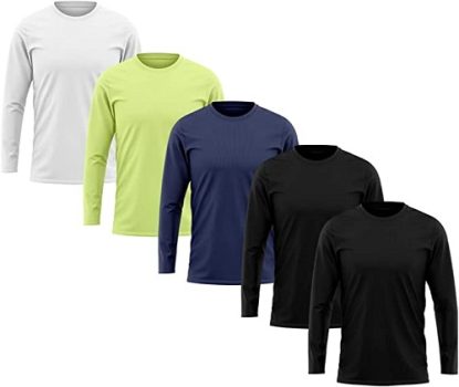 Kit 5 Camiseta DF Masculina Manga Longa Proteção Solar UV +50 Segunda Pele