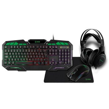 Combo Gamer 4 em 1 X-Zone GTC-02 LED – Preto