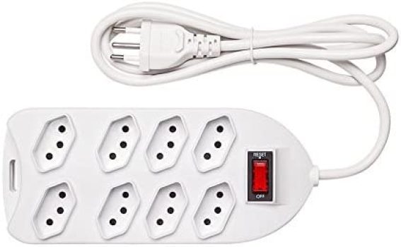 Protetor Eletronico Intelbras com 8 tomadas EPE 1008+ Branco