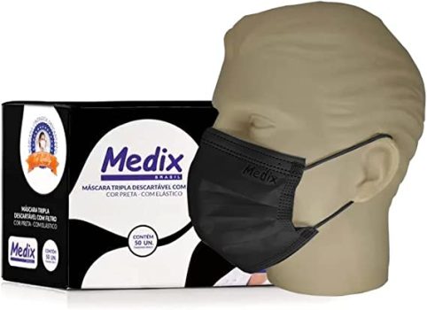 MASCARA TRIPLA C/ ELASTICO MEDIX C/50UN