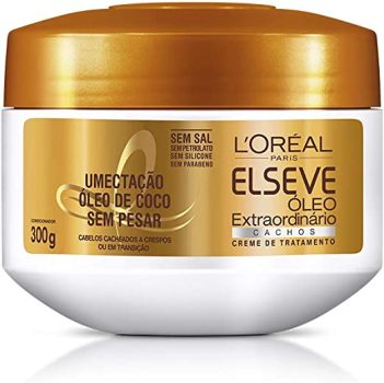 Creme de Tratamento Óleo Extraordinário Cachos Elseve L’Oréal Paris 300 ml, L’Oréal Paris