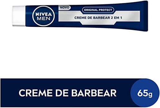 NIVEA Creme De Barbear 2 Em 1 Men Original Protect 65G, Branco