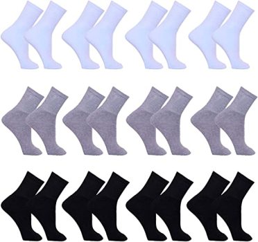 Meia Masculina Kit 12 Pares Cano Alto Sport Algodão Tamanho 39 a 43