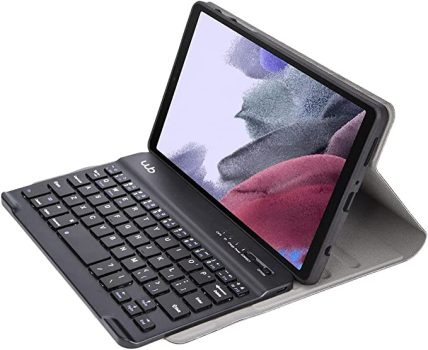 WB Capa com Teclado Para Tablet Samsung Galaxy Tab A7 Lite 8.7″ Polegadas Couro Preto com duração de até 35 horas de bateria