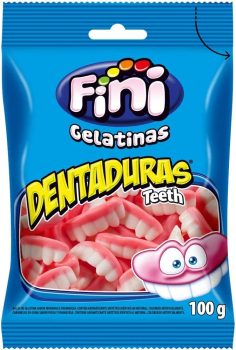 Bala Fini Gelatina Dentadura 100g