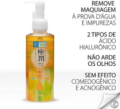 Gokujyun Oil Cleasing – Óleo Removedor de Maquiagem com Ácido Hialurônico 200ml, Hada Labo