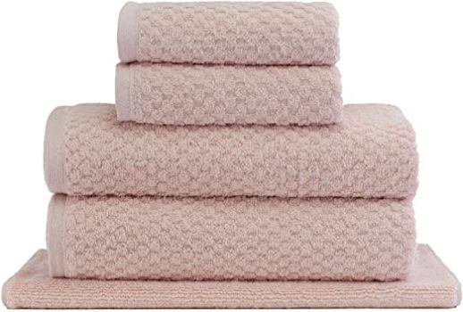 Jogo Toalhas de Banho com 5 peças de 500g/m² Fio Penteado de Algodão PREMIUM – Carré Rosé