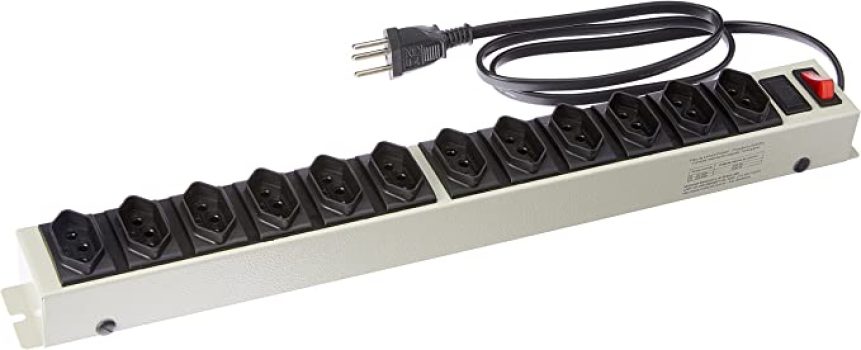 Filtro de Linha Power Line de 12 tomadas em Gabinete Metálico, Multicraft, PL12T