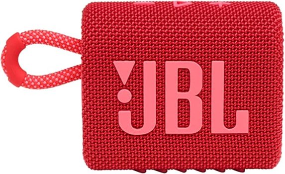 JBL Go 3: Alto-falante portátil com Bluetooth, bateria integrada, à prova d’água e poeira – Vermelho (JBLGO3REDAM)