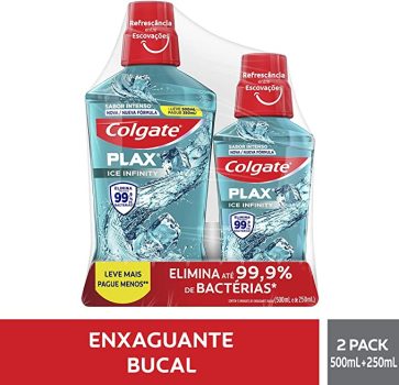 Enxaguante Bucal Colgate Plax Ice Infinity 500ml Promo Leve 500ml Pague 250ml