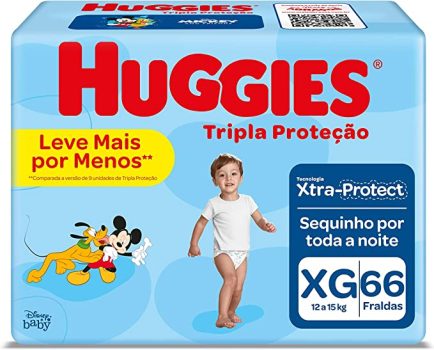 Fralda Huggies Tripla Proteção Xg – 66 Fraldas