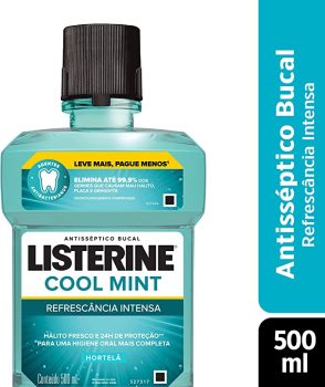 Enxaguatório Bucal Cool Mint, Listerine, L 500Ml P 350Ml