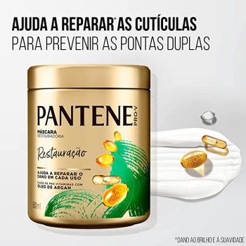 Pantene – Máscara Capilar Restauração, com Óleo de Argan, Máscara Restauradora, Tratamento Capilar, 600 ml