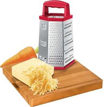 Ralador inox com 6 Faces de 9” Vermelho, PRP5357-VM, Euro Home