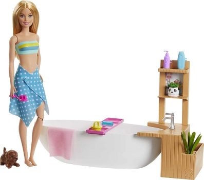 Barbie Fashion Banho de Espuma com Acessórios, Multicolorido, GJN32, Mattel