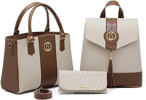 Bolsas Feminina Kit 3 Peças Bolsa Mochila Mais Carteira