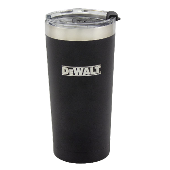 Copo de aço inoxidável DEWALT, preto, 590 ml