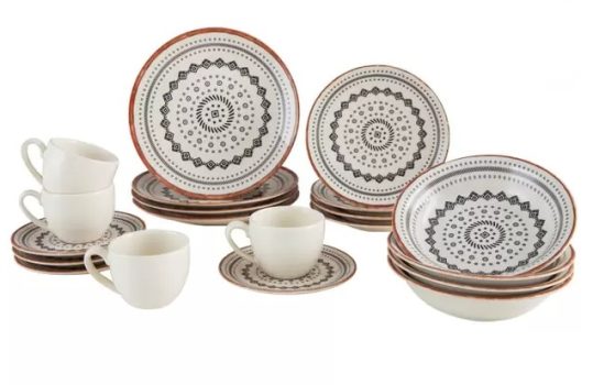 Aparelho de Jantar Chá 20 Peças Haus Cerâmica – Redondo Soho Tribal