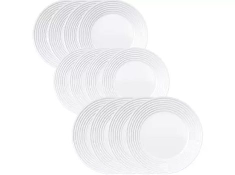 Aparelho de Jantar 12 Peças Duralex Vidro Redondo – Branco Saturno