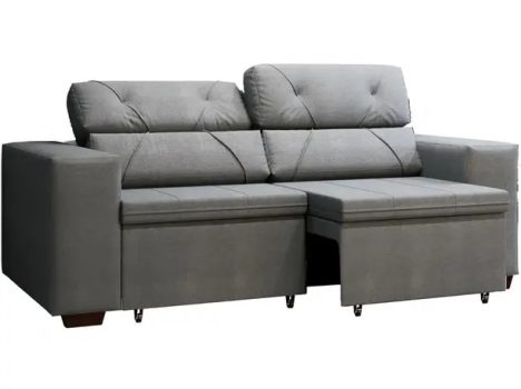 Sofá Retrátil Reclinável 3 Lugares Suede – Phormatta Evolution SMP