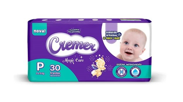 Fralda Cremer, P, Jumbinho, pacote de 30