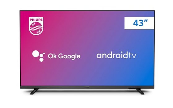 PHILIPS Smart TV 43″ Full HD Android 43PFG6917/78, Google Assistant, Comando de Voz, HDR, 3 HDMI, Wifi 5G, Bluetooth 5.0, Dolby Atmos