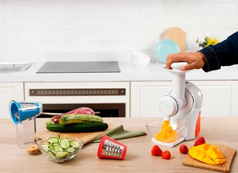 Maquina de sorvete 2 em 1 Azul e Branco 127V – Fun Kitchen