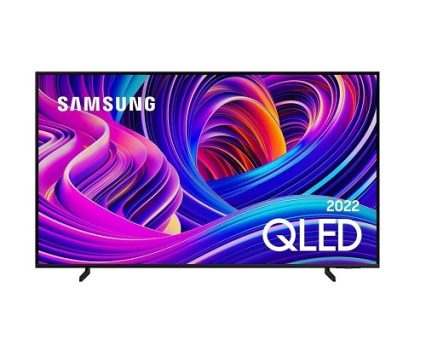Smart TV Samsung 55 QLED 4K, HDR, Wifi, Bluetooth, HDMI, USB, Alexa e Google Assistente, Preto – QN55Q60BAGXZD