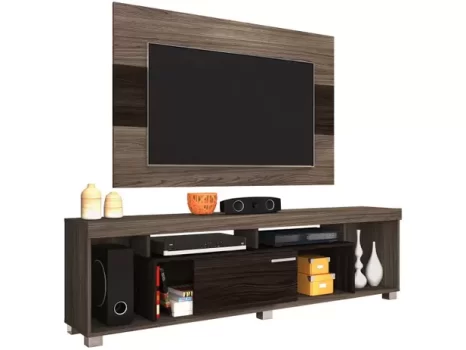 Rack para TV até 65” com Painel até 50” – 1 Porta de Correr Madetec Tomaz