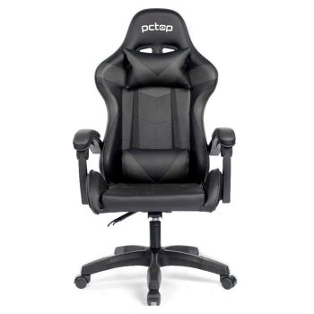 Cadeira Gamer PCTop Strike 1005, até 120Kg, com Almofadas, Reclinável, Preto e Preto – 1005